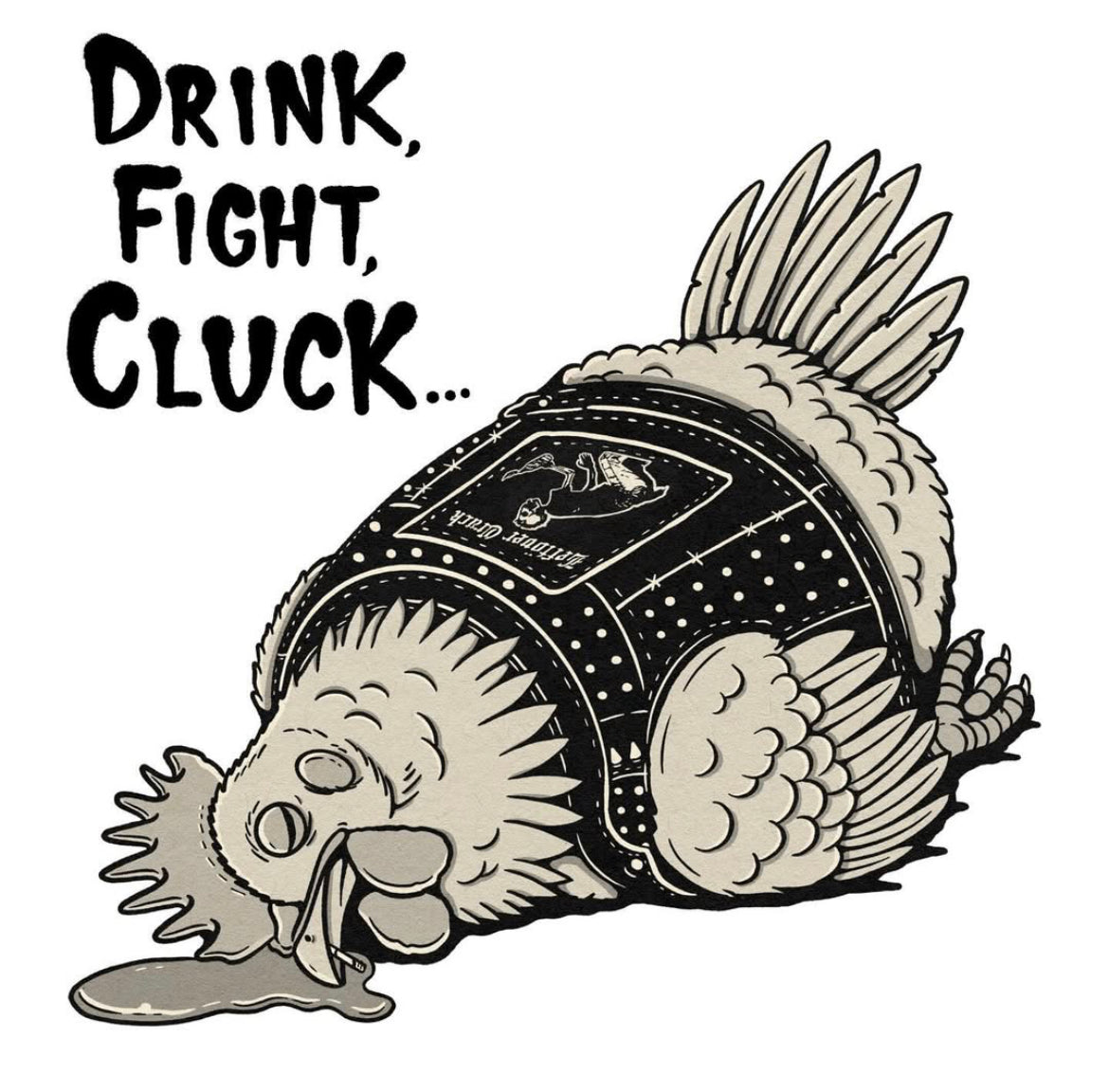 Drink Fight Cluck 8.5” by 11” Print